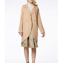 17PKCSC001 women double layer 100% cashmere wool coat